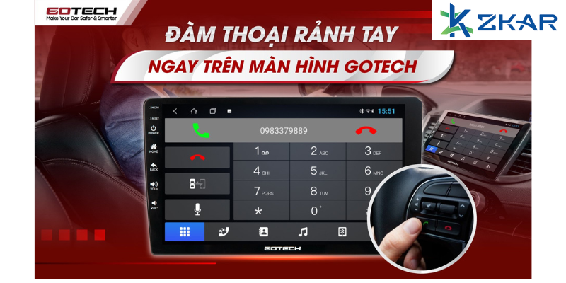màn hình Android gọi điện rảnh tay