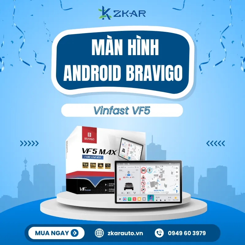 Lý Do Nên Chọn Màn Hình Android Bravigo VF5 Max Cho Xe Điện VF5