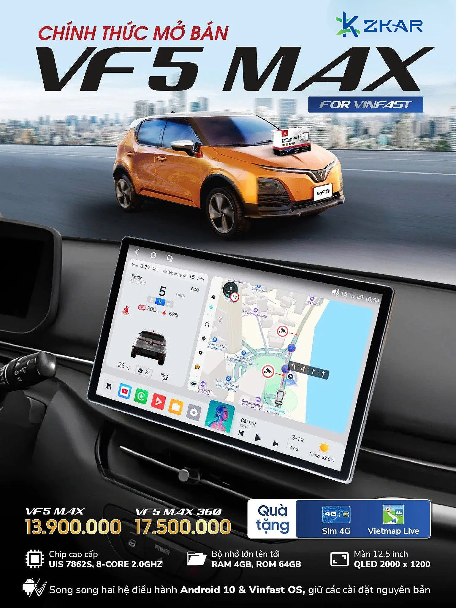 Bảng Giá Màn Hình Android Bravigo VF5 Max