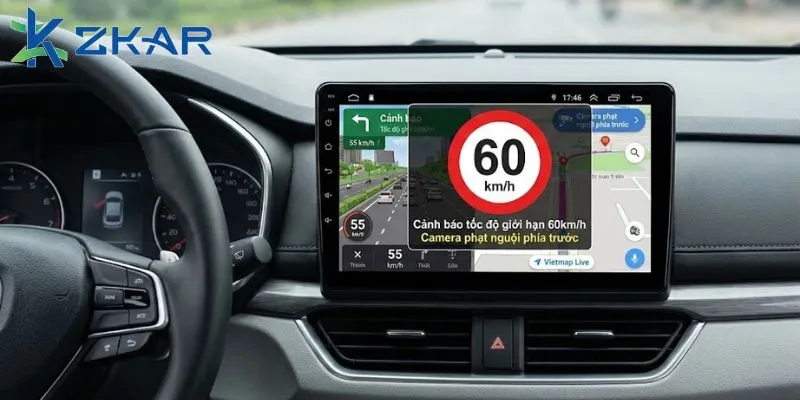 cảnh báo qua tốc độ trên màn hình Android