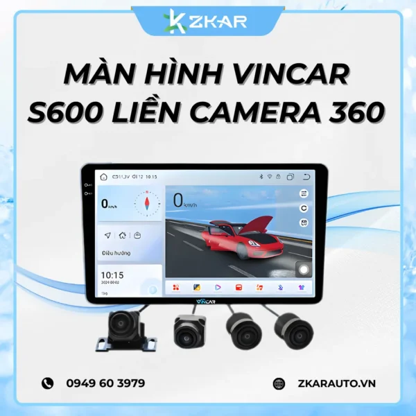 Màn Hình Android Vincar S600 Liền Camera 360