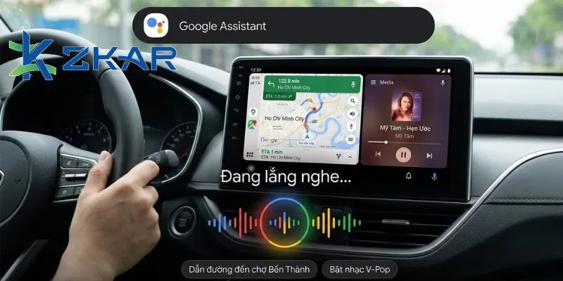 Điều khiển giọng nói trên màn hình android