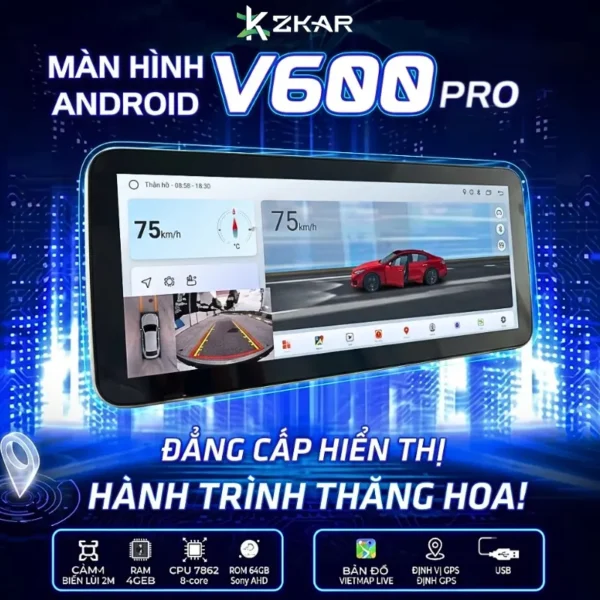 Màn Hình Android Vincar C600 Liền Camera 360