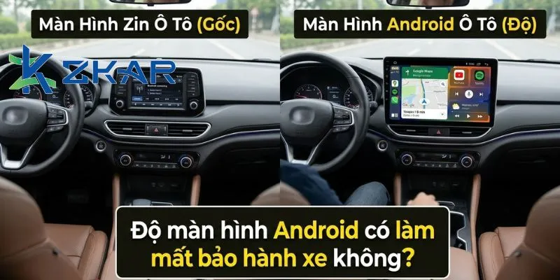 Độ màn hình android có mất bảo hành xe