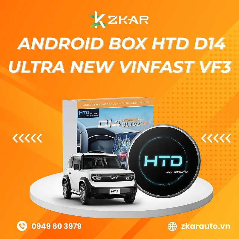 Android Box HTD D14 Ultra New Cho Vinfast VF3